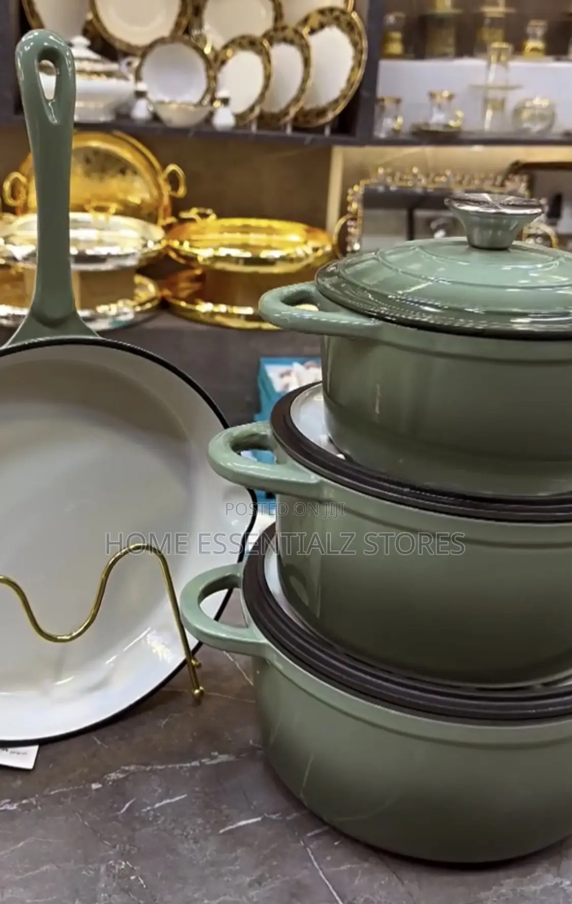 S. Jade Pure Cast Iron Pots Set
