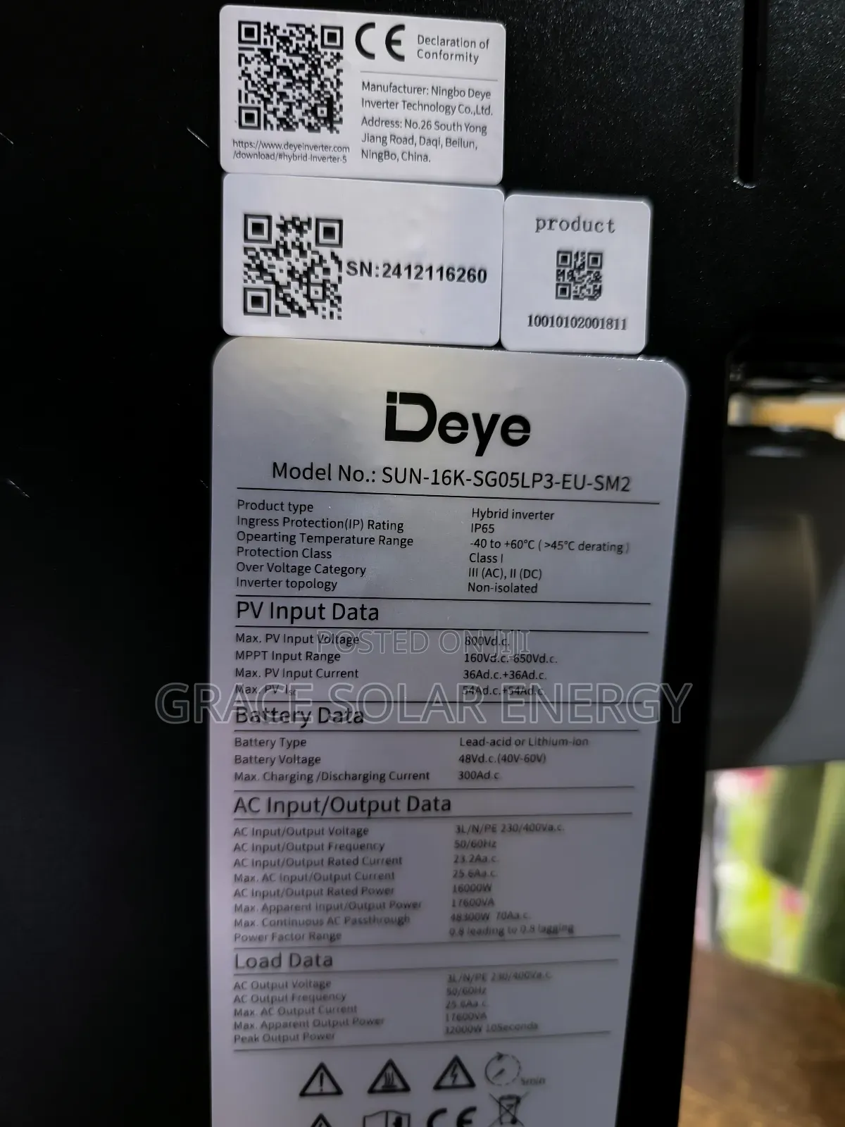 16kw 48v Deye Inverter