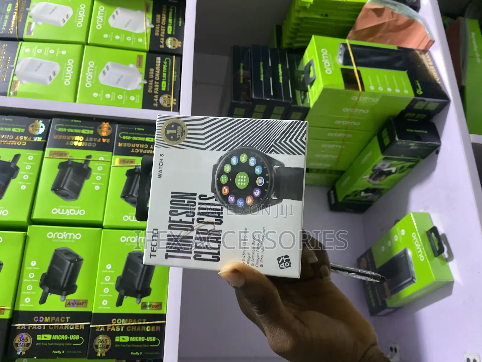 Tecno Smart Watch 3 1.39''circular Display, Clear Bluetooth