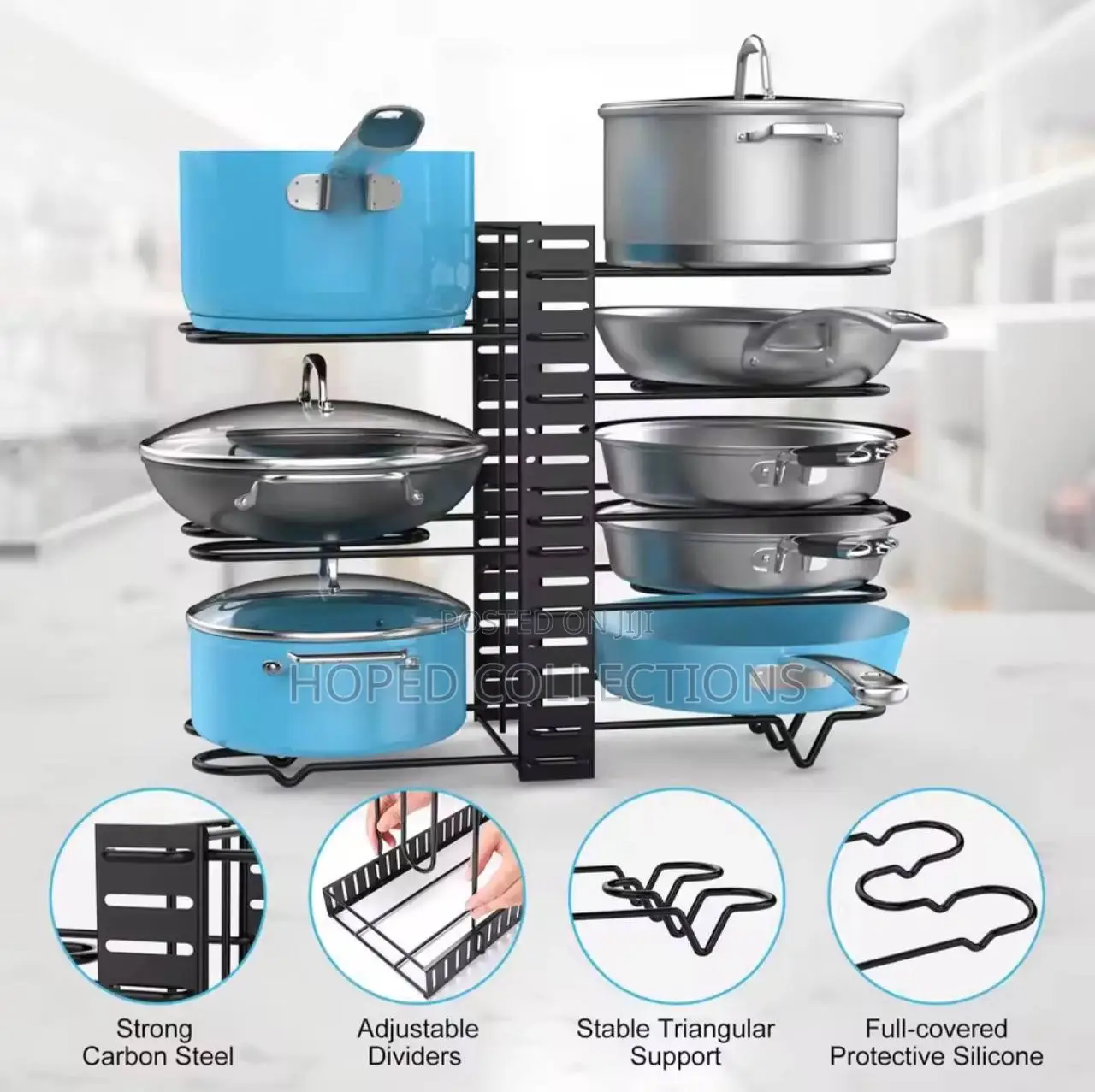 8 Tier Pot Rack