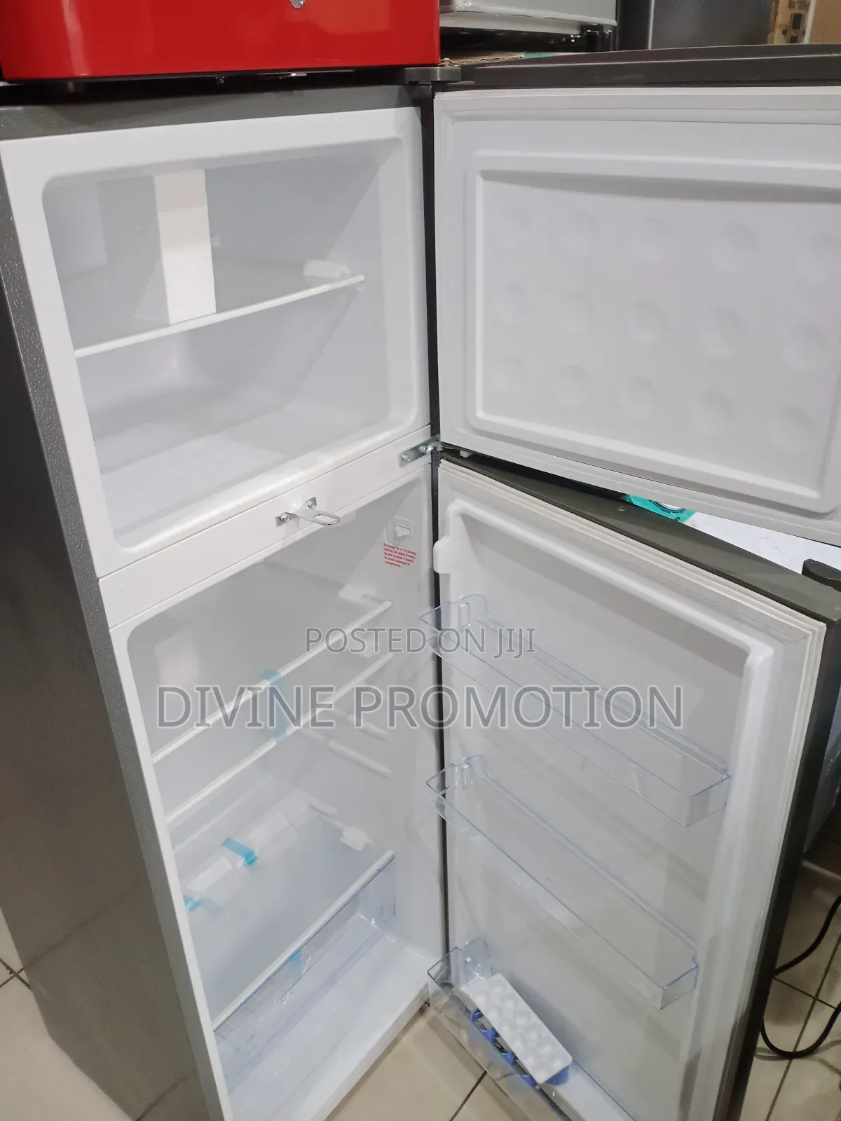 Bruhm 210 Double Door Refrigerator, Silver Color.