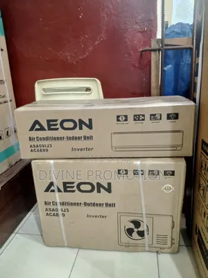 1hp Aeon Inverter Air Conditioner, Split Unit, White Color.