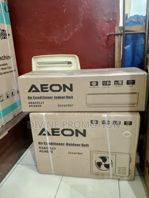 1hp Aeon Inverter Air Conditioner, Split Unit, White Color.