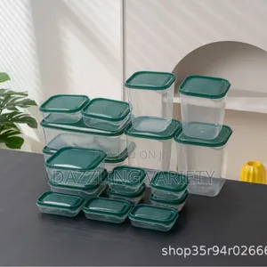 17pcs Fridge Freezer Airtight Storage Container Set With Lids