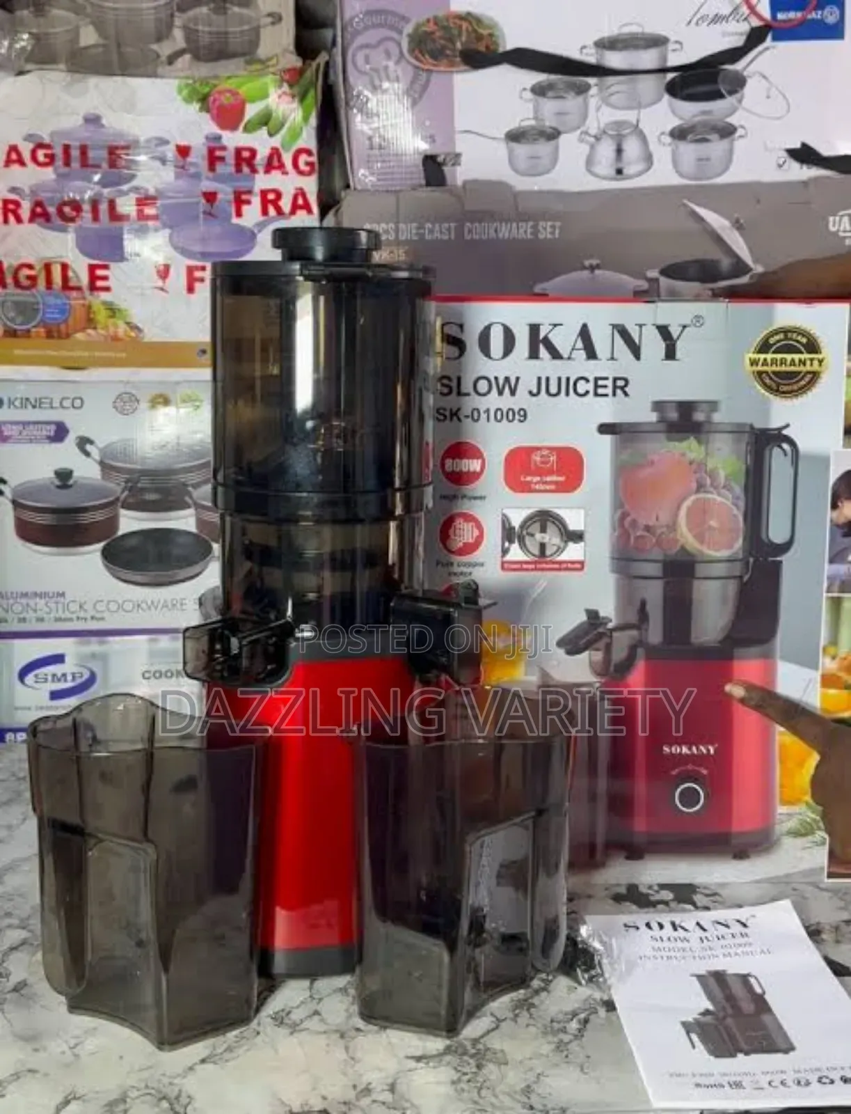 800watts Sokany Slow Juicer