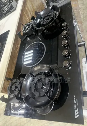 Built-in 5 Burner Gas on Tempered Glass