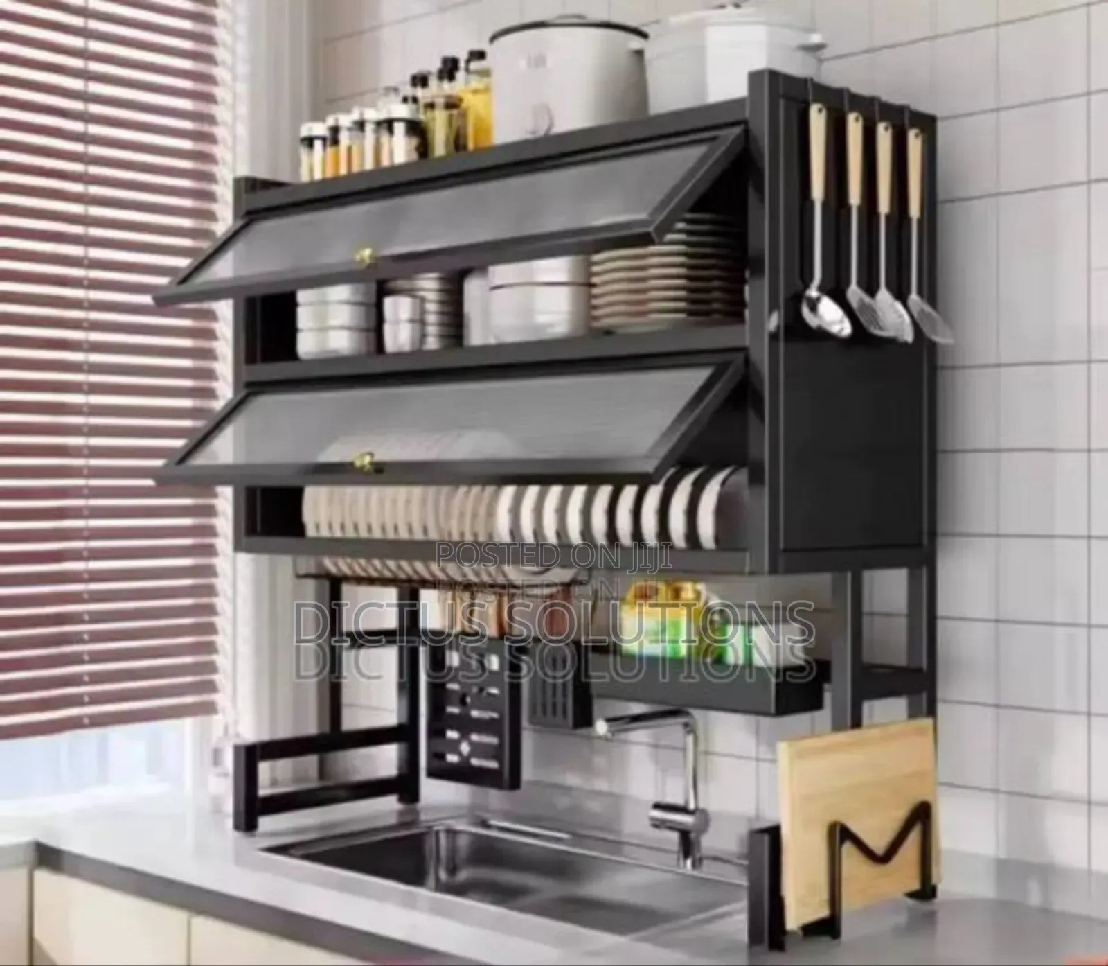 High Quality 2 Layers Over-the-sink Dish Rack With Covers