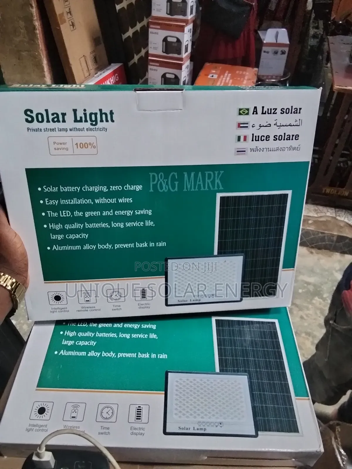 300w P G Mark Multiple Eyes Solar Flood Light With Panel