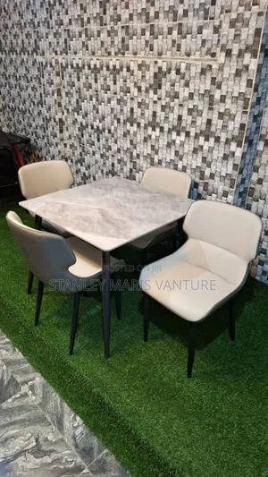 Imported Marble Dining Table With 4-Chairs