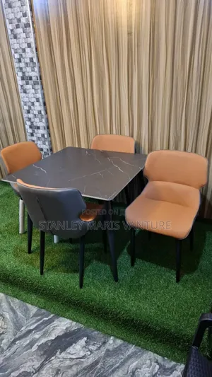 Brand New Marble Dining Table With Four Chairs