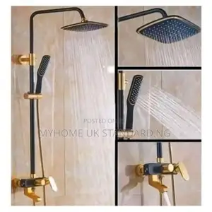Brimix Black and Gold Standing Shower
