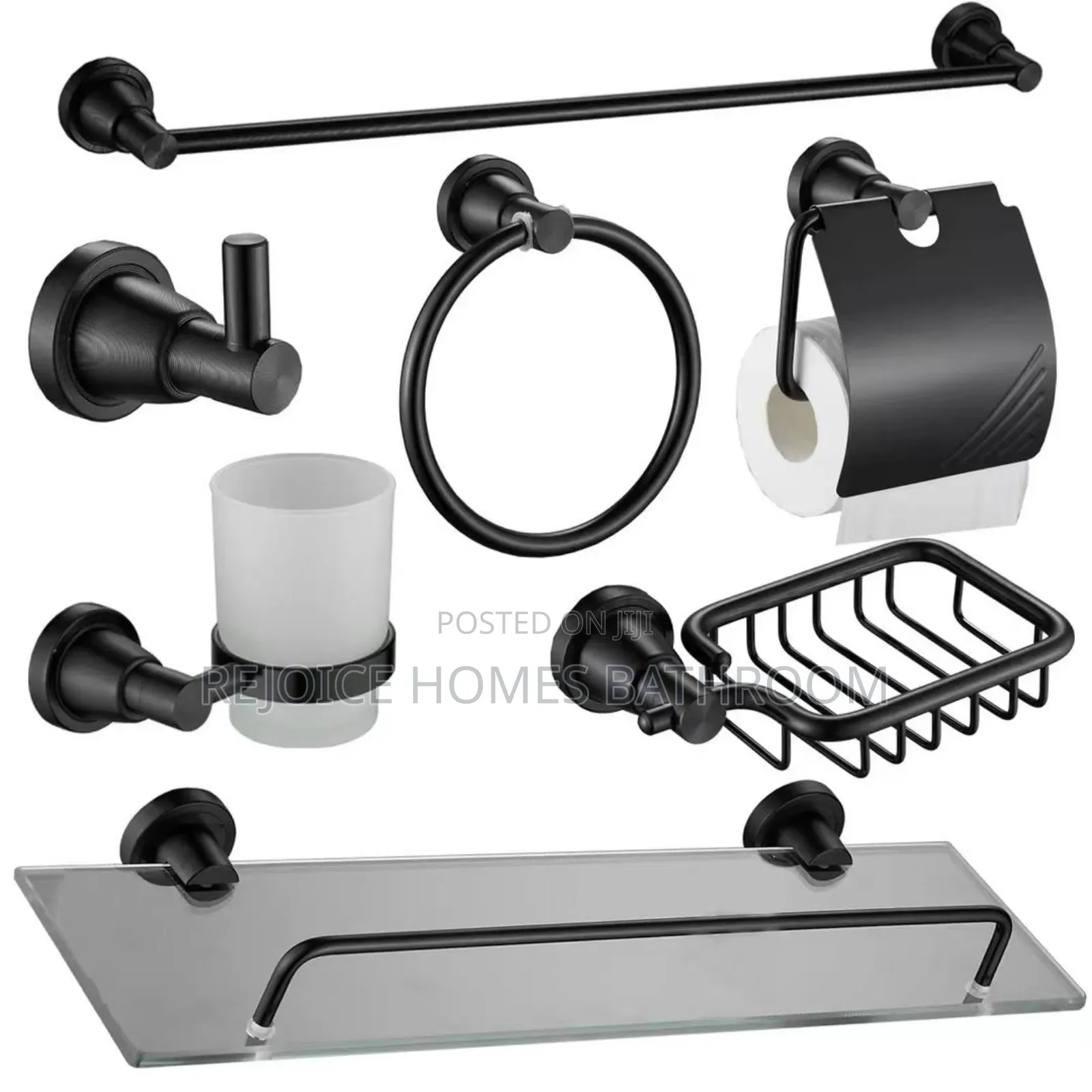 Luxury Black Bathroom Accessory Set for Bathroom
