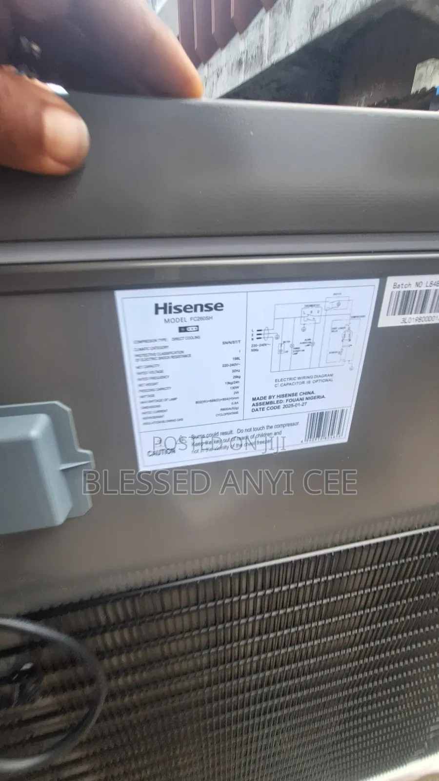 Brand New Hisense (189l) Deep Freezer Super Cooling External