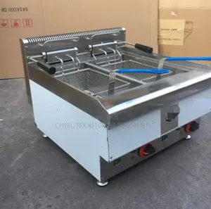 Photo - Industrial Gas Fryer 2 Tank 64 Litters Double Basket
