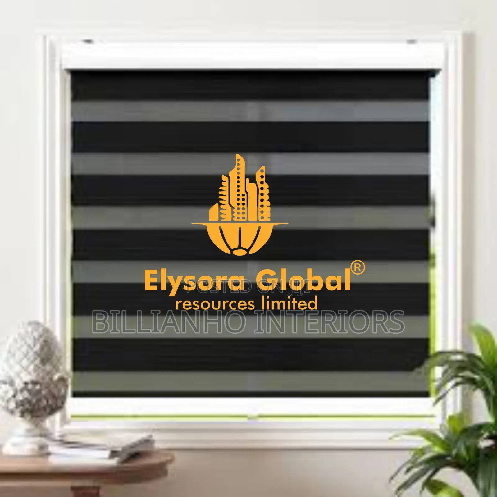 Pure Black Day Night Window Blind
