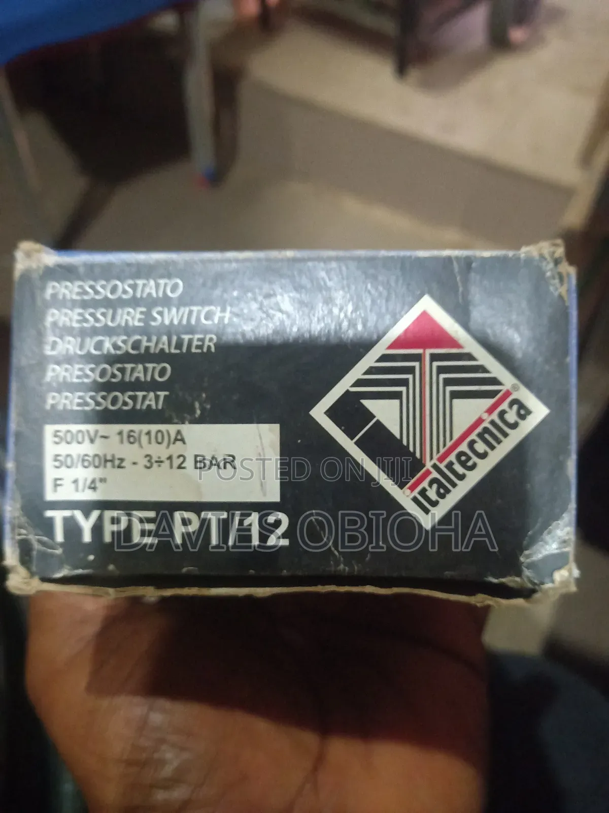 Type Pt/12 Pressure Switch