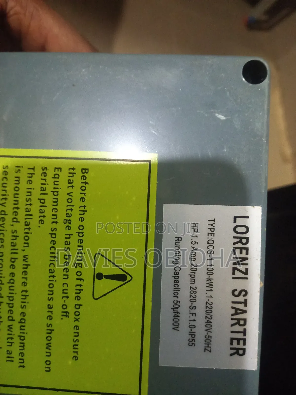 1.5hp Lorenzi Control Box