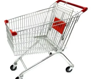 Supermarket Shopping Trolley Cart Stainless Steel100 Litters