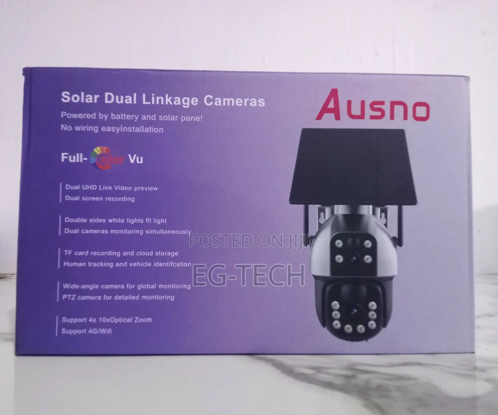 Ubox Solar Dual CCTV Camera (Payment on Delivery)