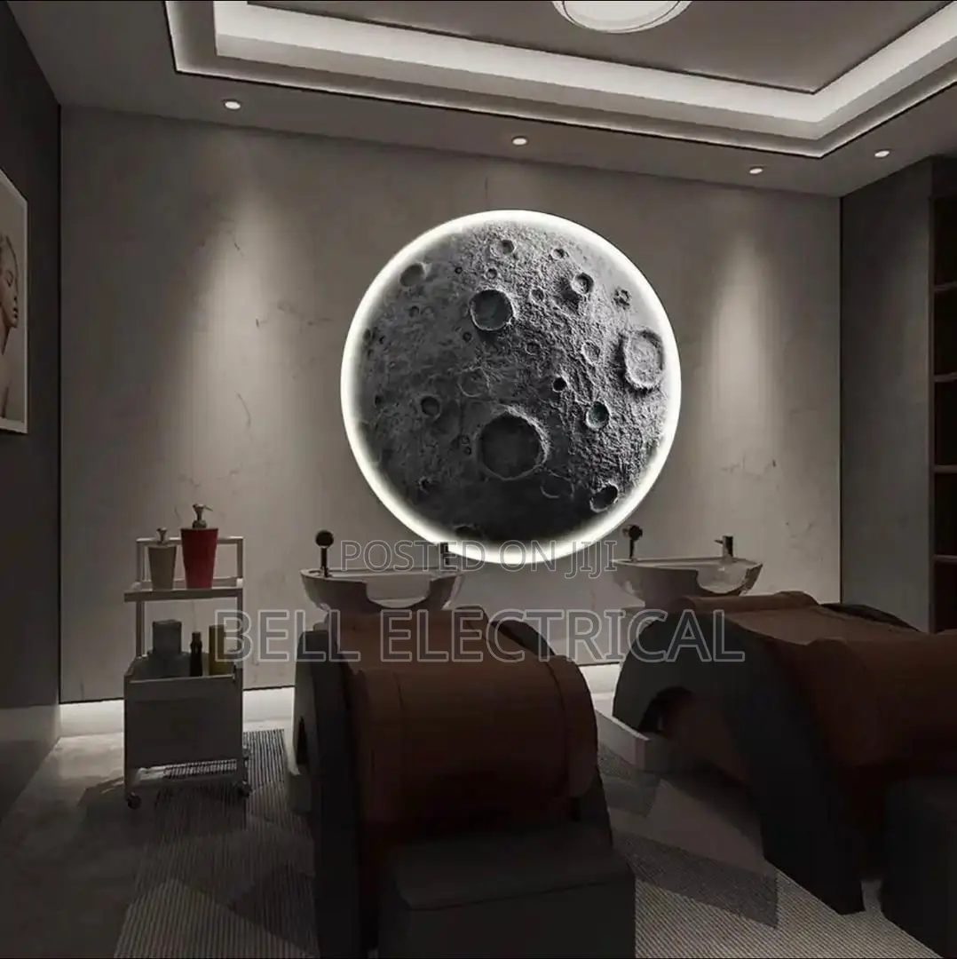 1000mm Decor Wall Lamp 3d Dimensional Relief Crater Moon