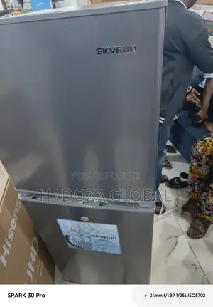 Space-efficient Skyrun Fridge + Freezer Double Door 195 L