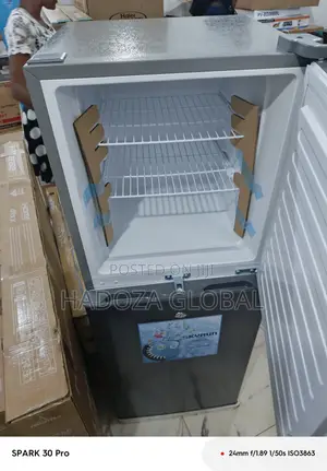 Elegant Stainless Double Door Skyrun Refrigerator 195 Litres