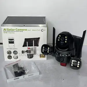 Skyvision 8mp 4k 4g Dual Lens Triple Screen Ai Solar Ptz Camera (V380)