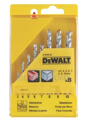 Dewalt Straight Shank Masonry Drill Bit Set 8 Pieces