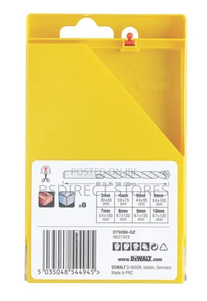 Dewalt Straight Shank Masonry Drill Bit Set 8 Pieces