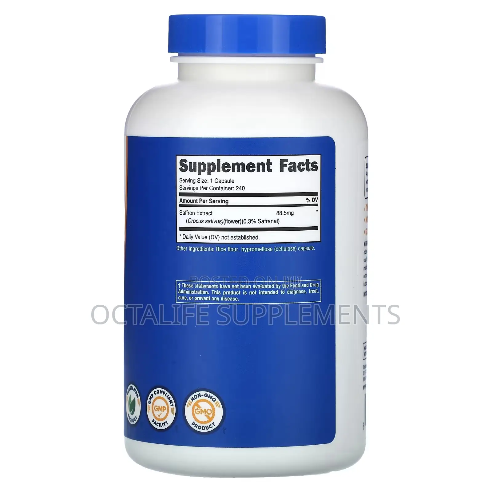 Nutricost, Saffron, 88.5 Mg , 240 Capsules