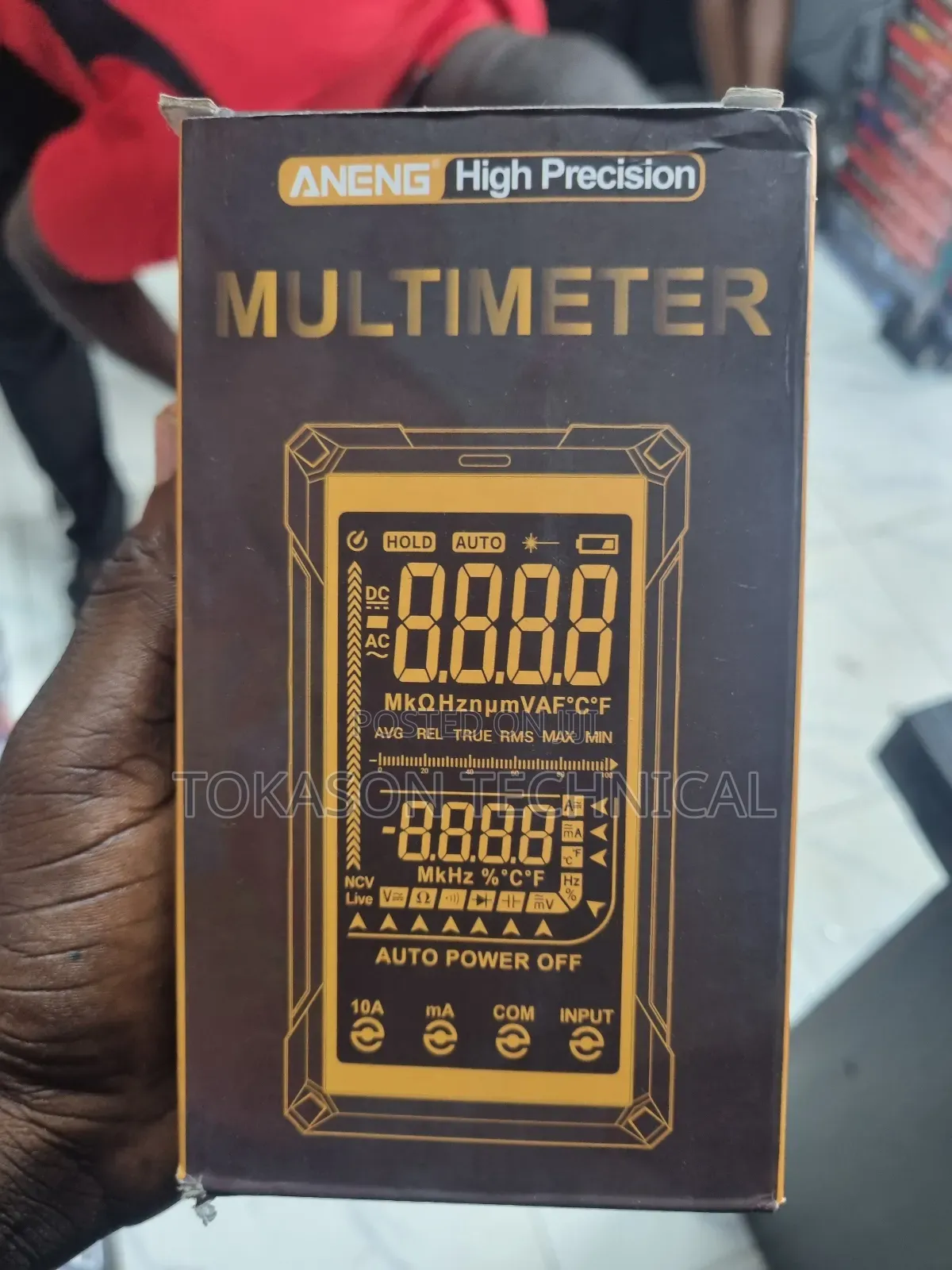 The Packaging For An Aneng 622b Digital Smart Multimeter.