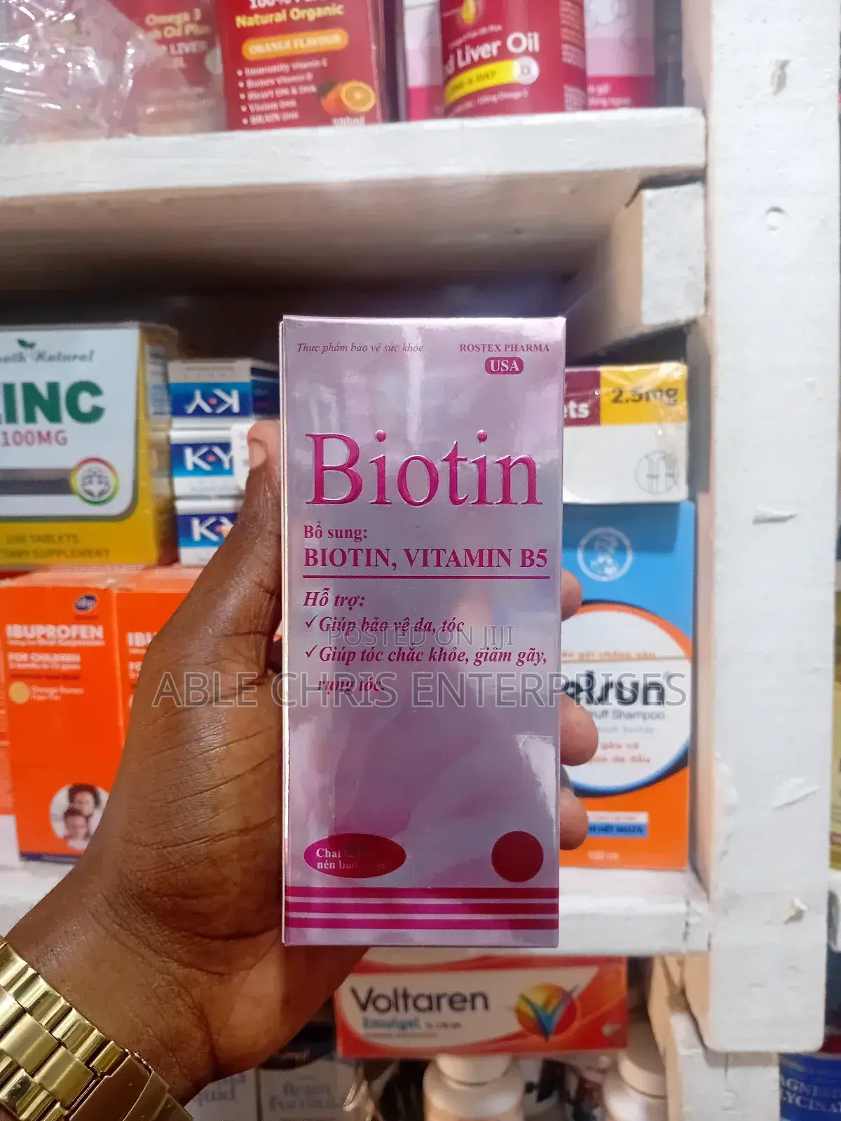 Biotin Vitamin B5.