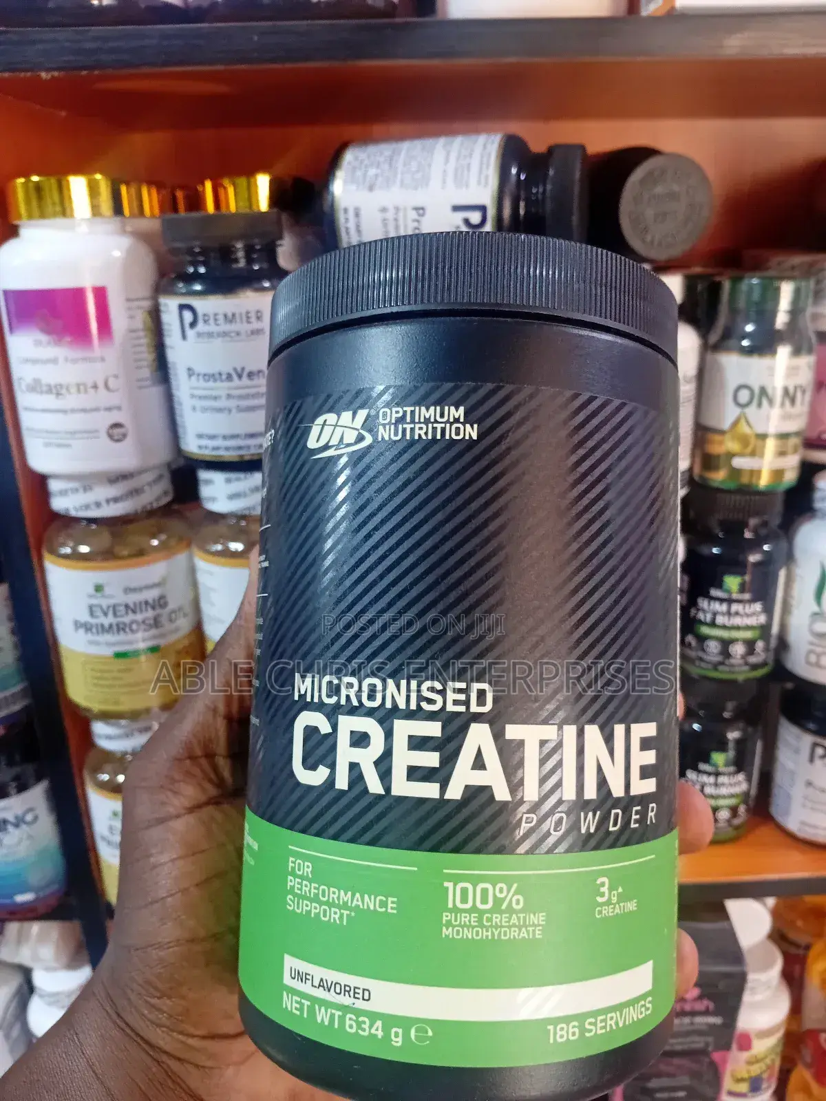 Optimum Nutrition Micronised Creatine Powder.