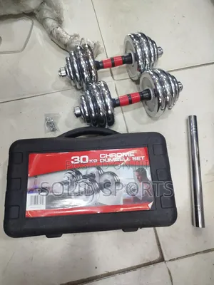 30kg Chrome Dumbbells With Extra Bar
