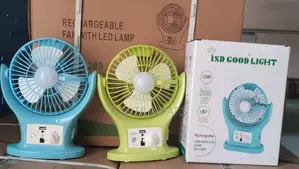 Rechargable Fan With Led Lamp