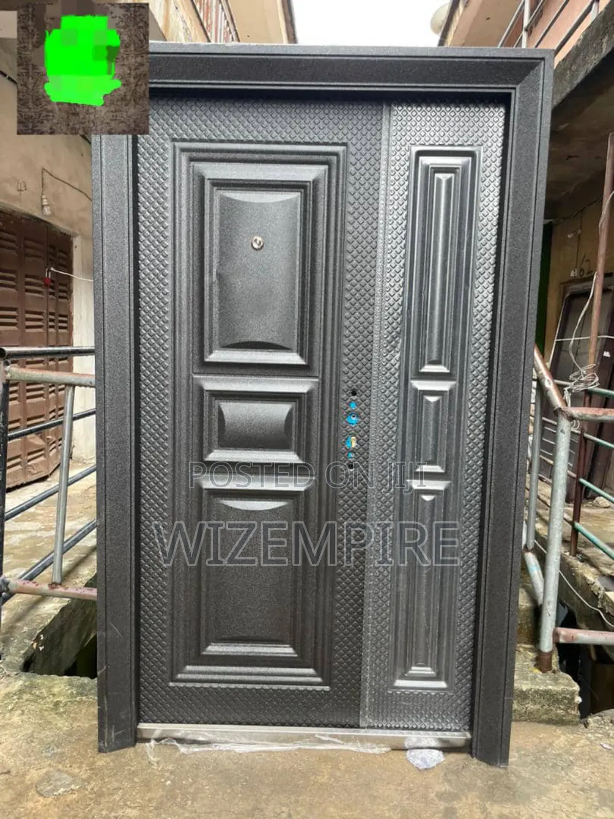 Security Black Steel Doors Available