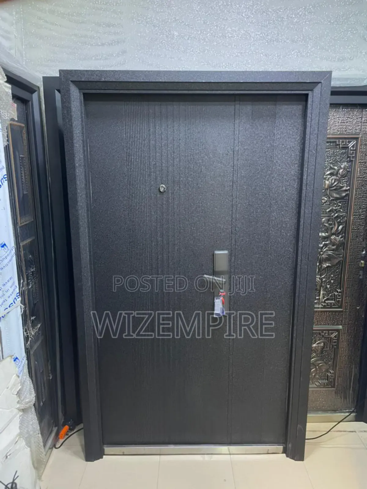 Security Black Steel Doors Available