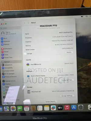 Laptop Apple MacBook Pro 2020 16GB Intel Core I5 SSD 512GB