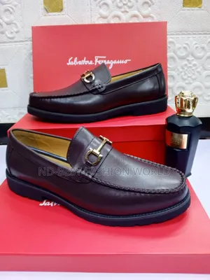Brown Leather Ferragamo Shoes