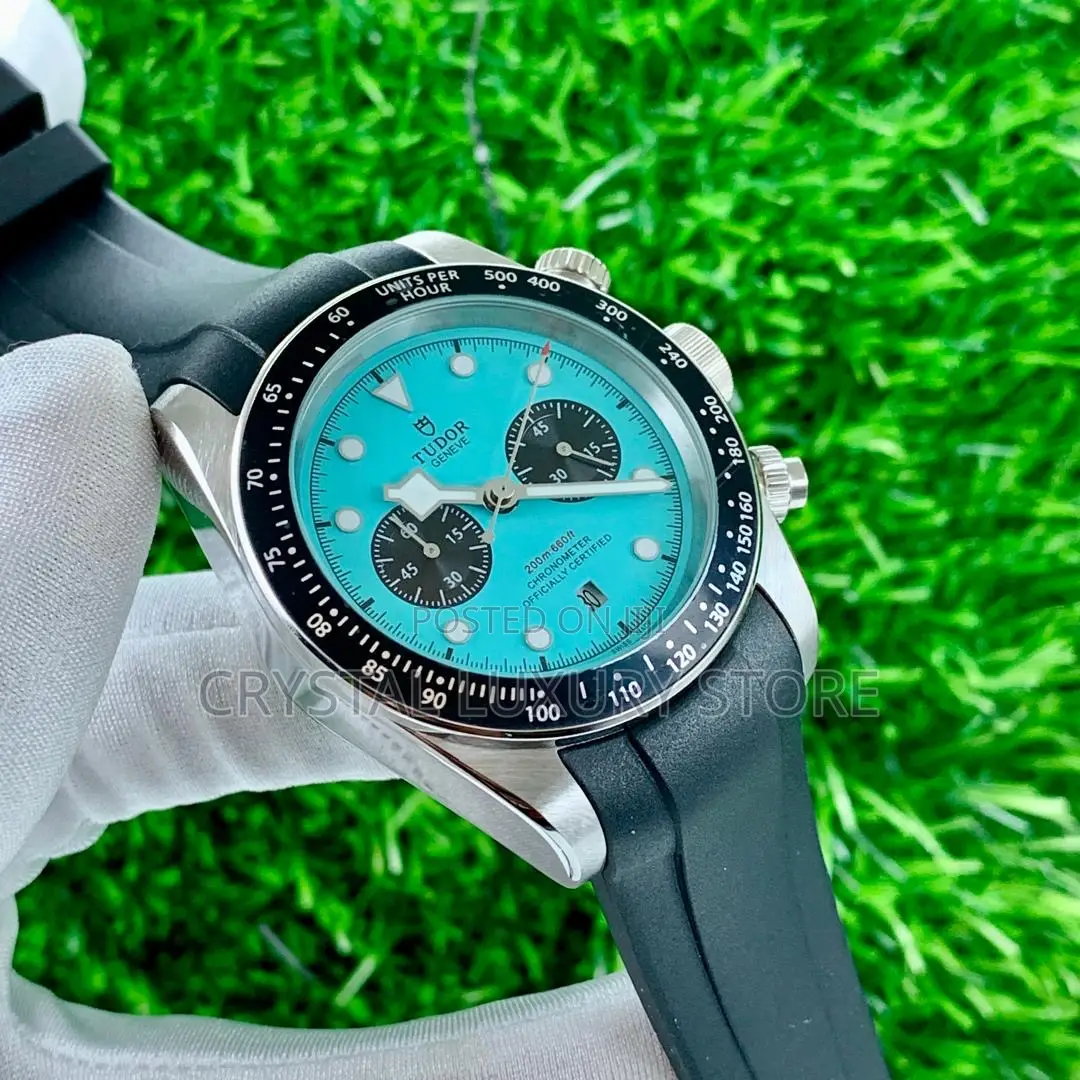 Tudor Quality Luxury Men Rubber Strap Wristwatch
