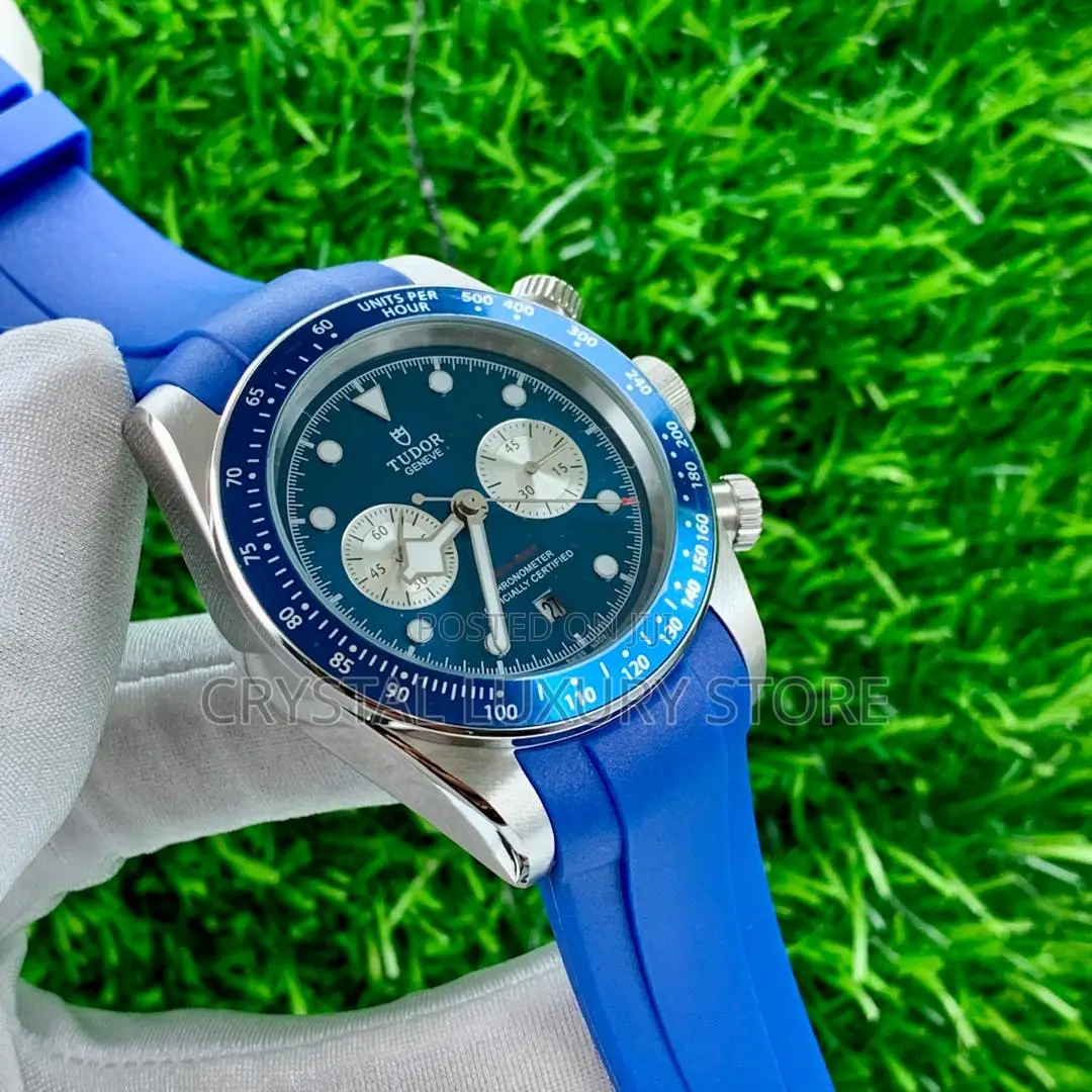 Tudor Quality Luxury Men Rubber Strap Wristwatch