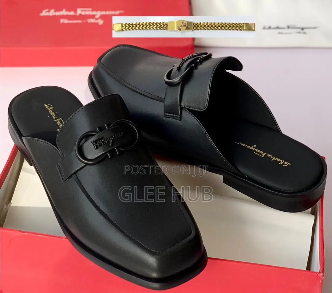 Salvatore Ferragamo Matte Half Shoe for Men