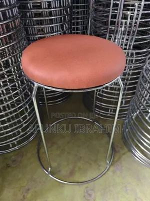 Photo - Round Metal Morden Stackable Dinning Stool Chair