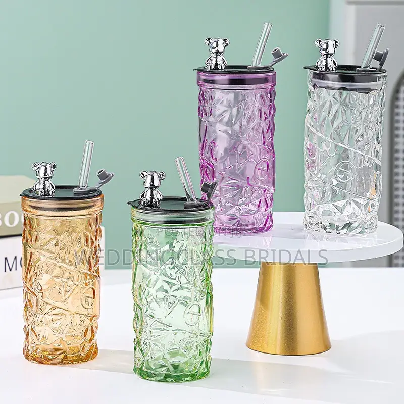 12pcs Glass Cups Water Bottle
