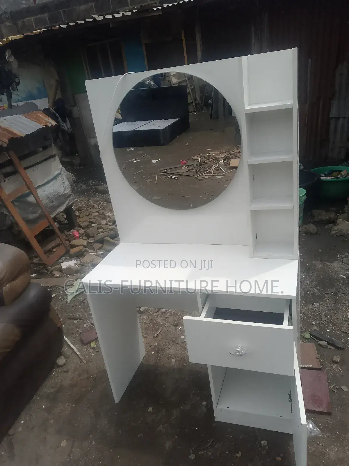 3ft Dressing Mirror. Off White Color