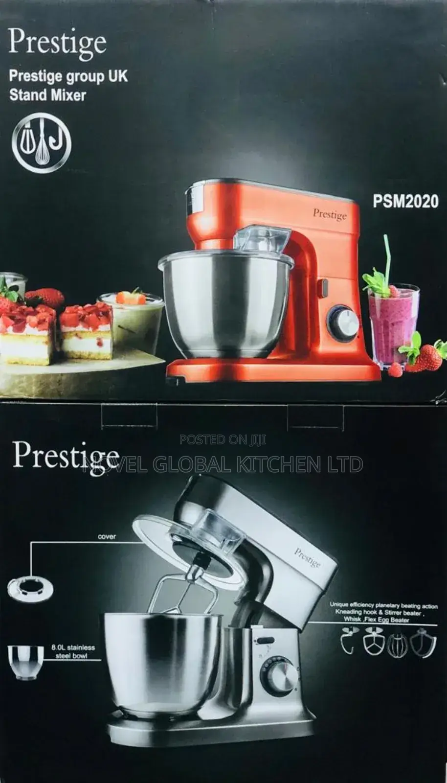 Prestige 8l Stand Mixer With Stainless Bow