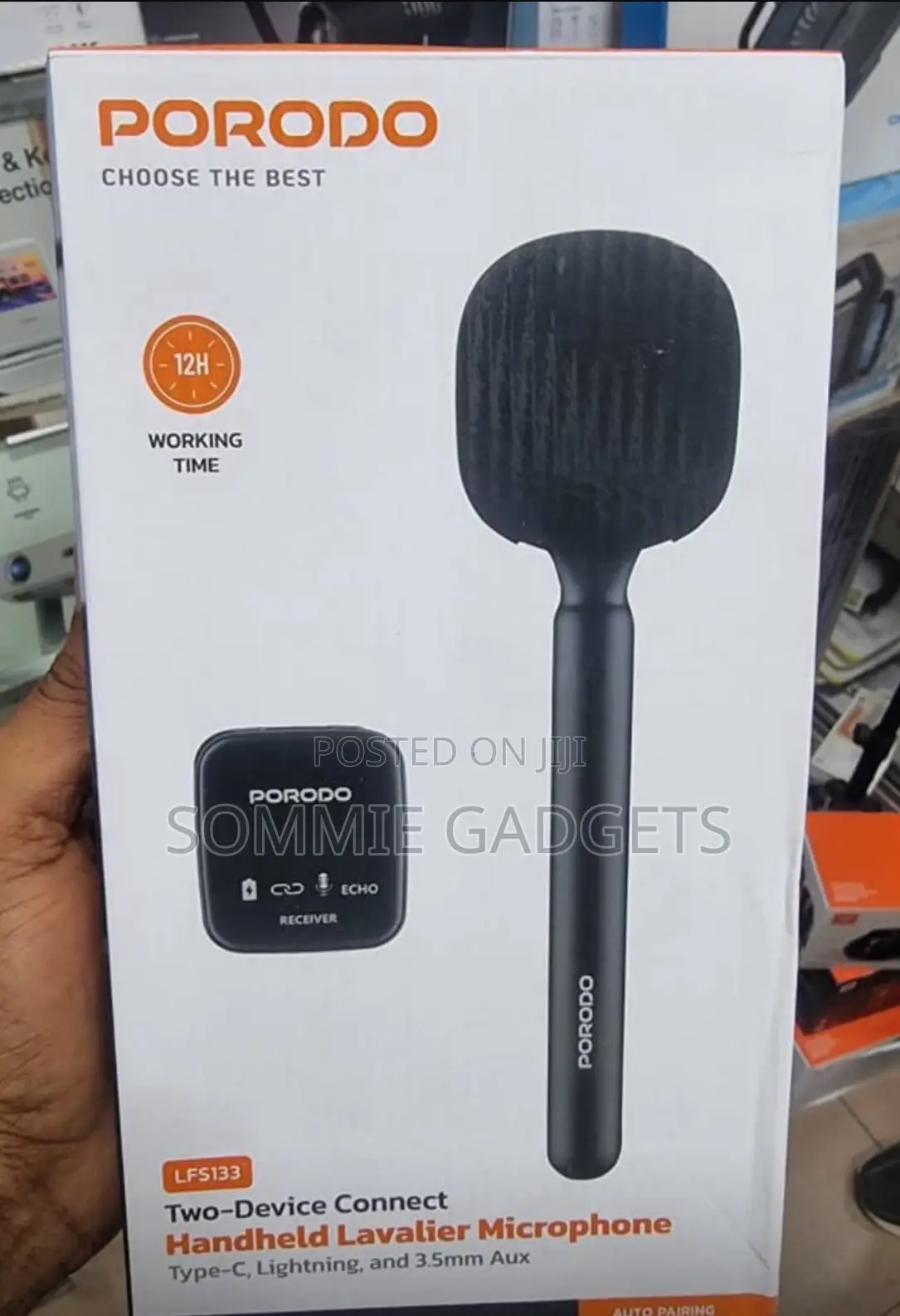 Porodo Handheld Lavalier Microphone