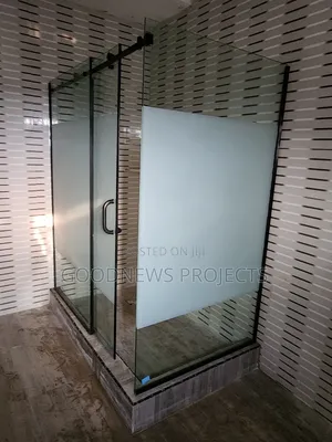 Shower Glass Cubicle {Sliding Black
