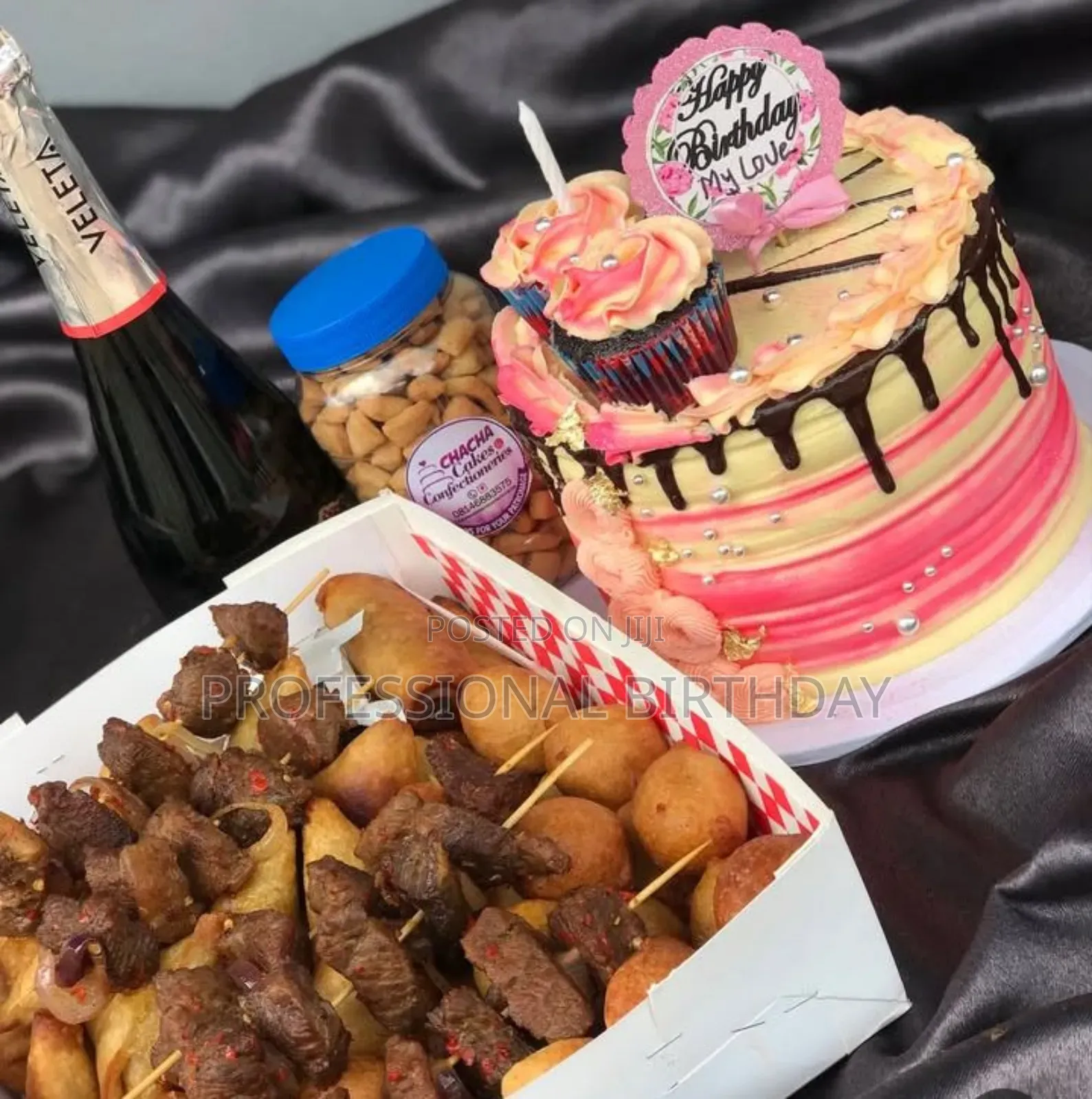 Best Combo Birthday Cake With Small Chops, Lagos