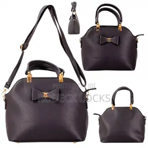 Elegant Black Bow Dome Handbag